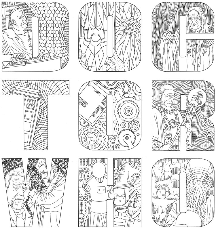 Doctor Who The Colouring Book Merchandise Guide The