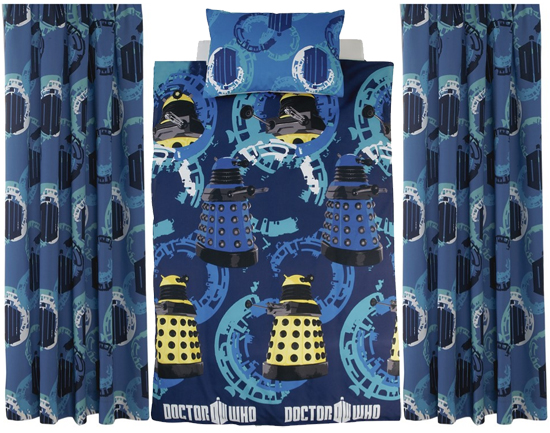 doctor who single bed duvet & curtains – merchandise guide - the