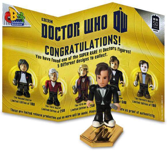 DOCTOR WHO Character Building 11 Doctors Micro-Figure 50th Anniversary Set