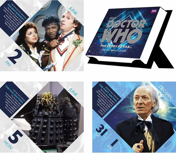 Doctor Who Official 2017 Desk Block Calendar Merchandise Guide The