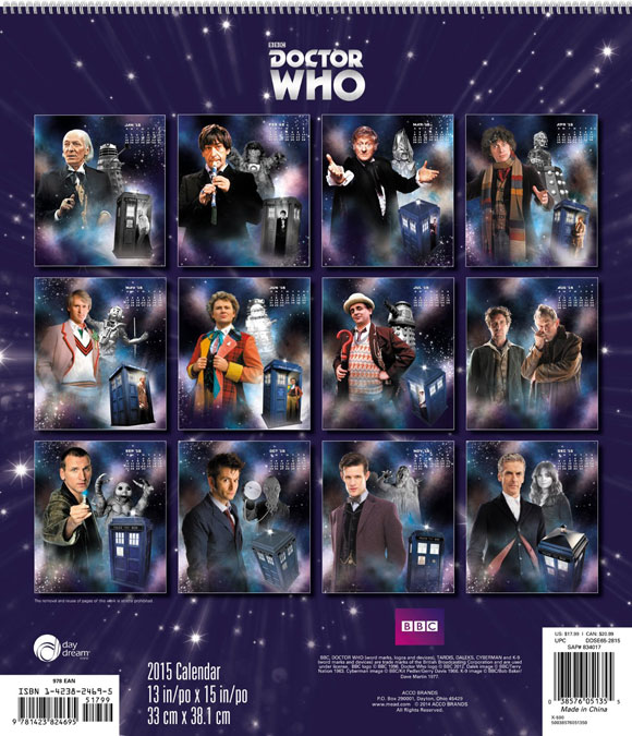 Doctor Who Special Edition Wall Calendar (2015) Merchandise Guide
