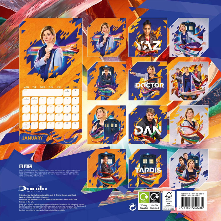 The Dr Who Classic Edition Square Calendar 2022 Classic Edition 2022 Calendar Month To View Square Wall Calendar Official Doctor Who 