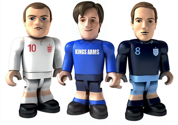 England Team 2 Figure Packs Topps Minis FA Collect & Build 