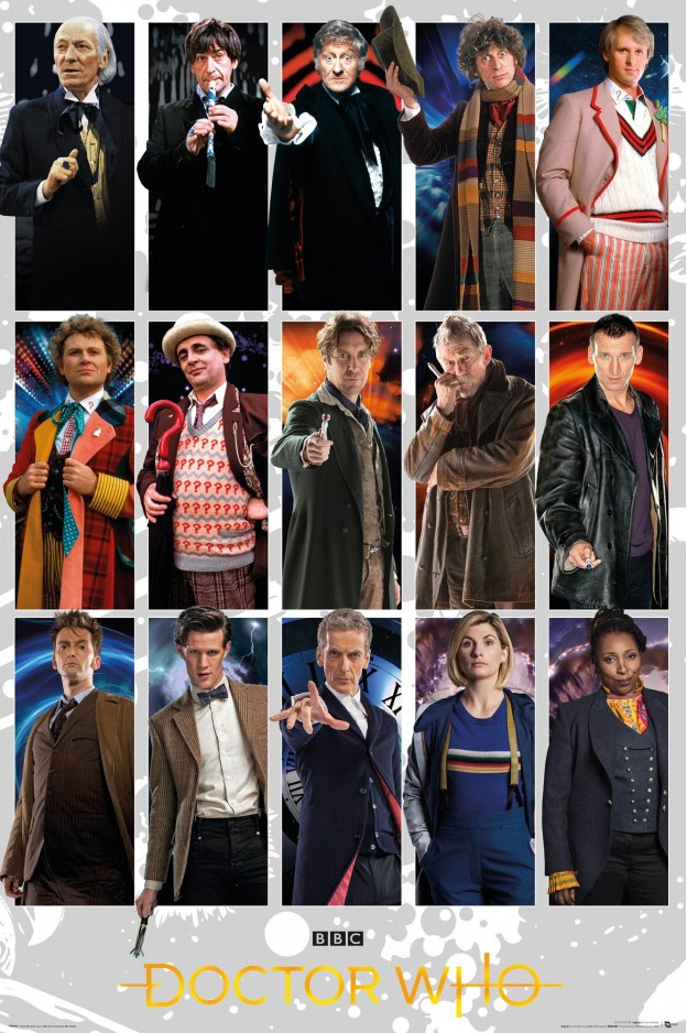 Gb Eye Doctor Who Doctors Grid Maxi Poster Merchandise Guide The