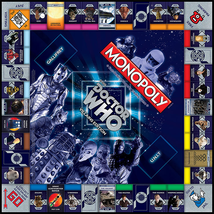 Doctor Who Villain Edition Monopoly Board Game – Merchandise Guide 