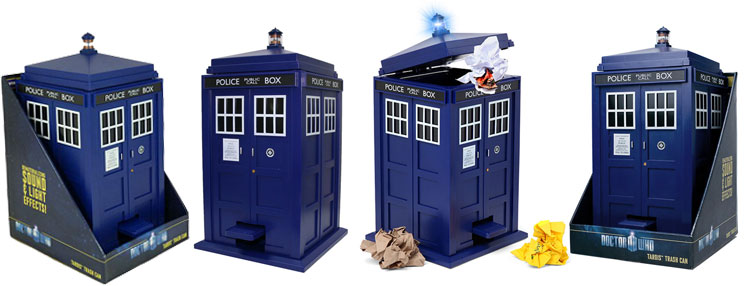Zeon Ltd. TARDIS & Dalek 15" Talking Bin with Sound #NEW DOCTOR WHO 
