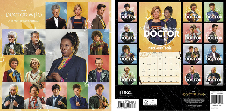 Dr Who Doctor Who 13th Doctor 2022 Calendar Official Square Wall Calendar 